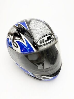 HJC CL-15 Mutant Blue Black White Full Face Motorcycle Biking Helmet L